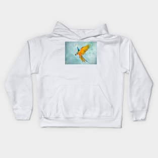 Macaw in Watercolor Kids Hoodie